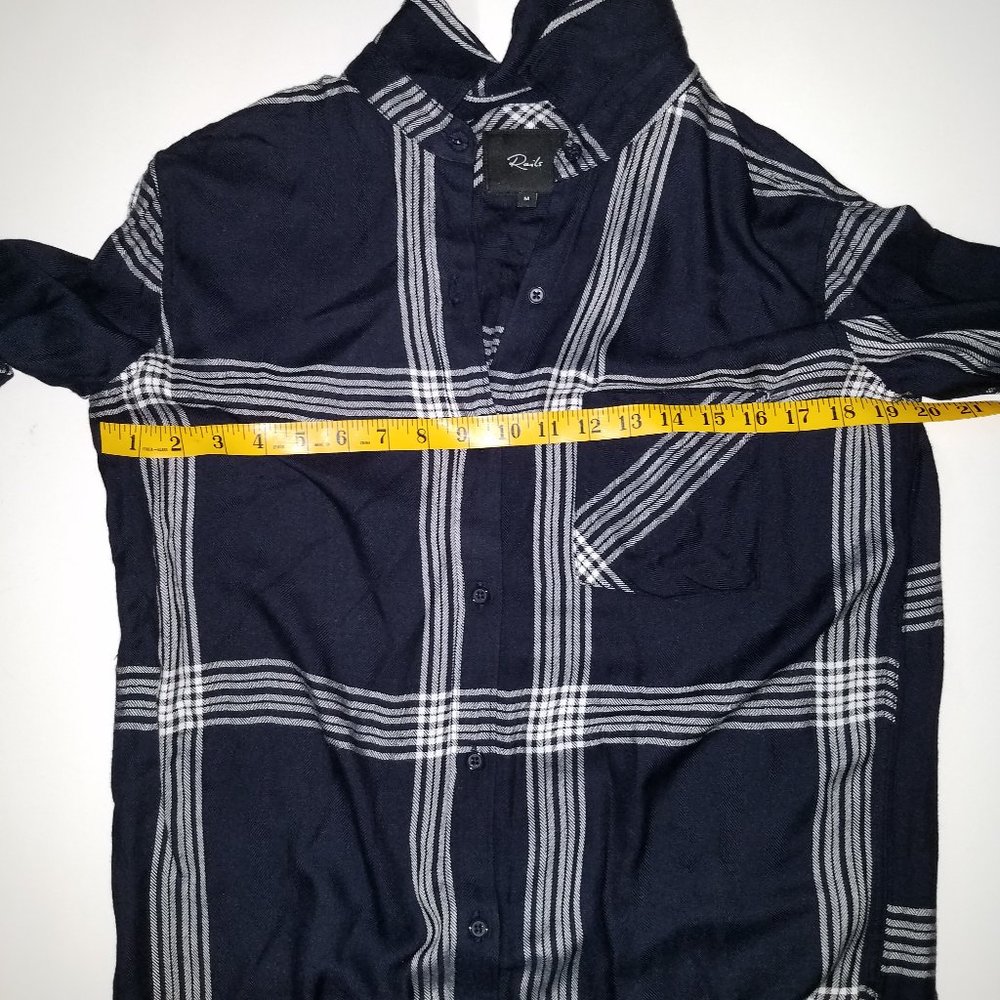 Rails Bianca Plaid Button Down Shirtdress Indigo - Picture 14 of 15
